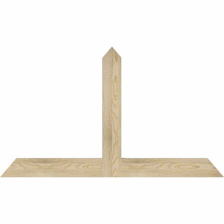 Ekena Millwork Portland Rough Sawn Timber Gable Bracket, Douglas Fir, 48"W x 28"H x 2"D x 4"F, 14/12 Pitch GBW048X28X0204POR00RDF